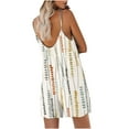 thumbnail image 6 of Summer Romper for Women Adjustable Strap Sleeveless Short Jumpsuits With Pockets Casual Loose Beach Pants Print Fashion Beach Cover Up, 6 of 7