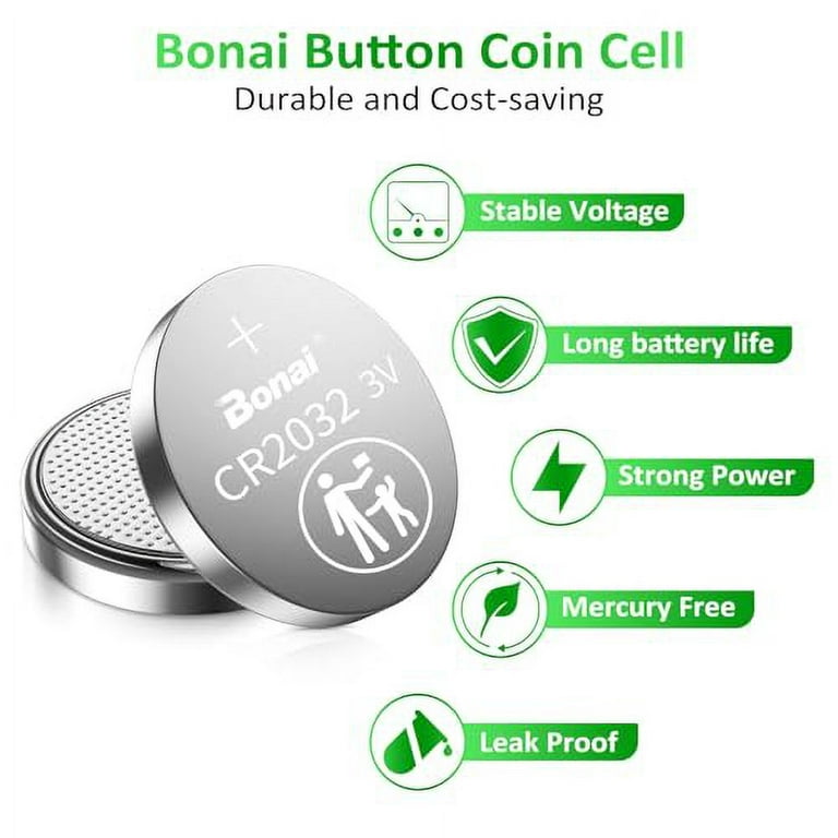 BONAI CR2032 Battery 3V Lithium Battery Coin Button Batteries 30 Count