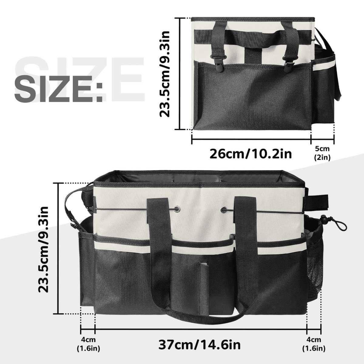 SpaceMuse Wearable Cleaning & Tool Storage Bag with Adjustable Strap & 15 Storage Pockets, Multifunctional Organizer for Cleaning Supplies & Tools