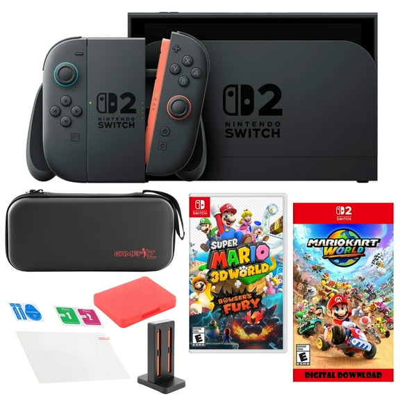 Nintendo Switch 2 MarioKart with Bowsers Fury & Accessories Kit
