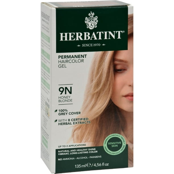 Herbatint Permanent à Base de Plantes Couleur de Cheveux Gel 9N Miel Blond - 135 ml