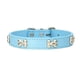 thumbnail image 2 of Methold Collar de perro elegante con hebillas ajustables y collar de perro con forma de hueso fácil de limpiar para perro Suministros para perros azul claro S, 2 of 6