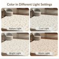 thumbnail image 7 of ODIKA 2'x3' Beige Cream Pixelated Geometric Abstract Washable Throw Rug Contemporary Digital Mosaic Interlocking Shapes for Hallway, Study Room, Non-Slip Low Profile, Flatwoven, 7 of 7