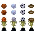 thumbnail image 4 of Juego de medallas de trofeos de 3 uds., medallas de trofeo de plástico dorado para premios deportivos de fiesta infantil, 4 of 4