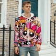 thumbnail image 3 of The Powerpuff Girls Zip Up Hoodies Unisex Realistic 3D Print Sweatshirt Long Sleeve Hooded Jacket Coat 3XL, 3 of 8