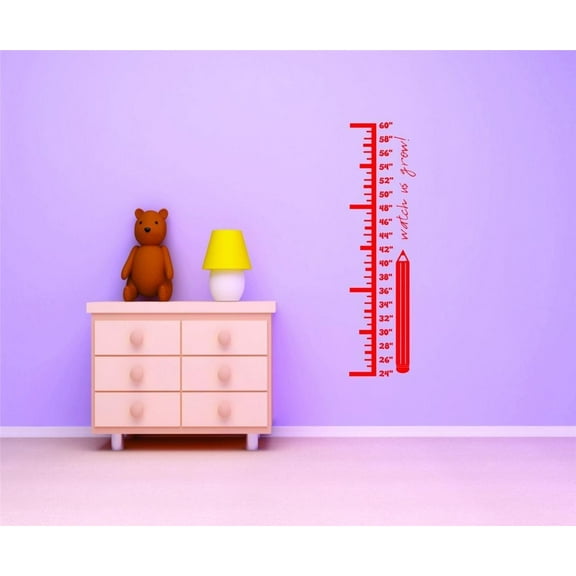 New Wall Ideas Pencil Growth Chart Kids Bed Room