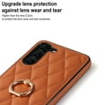 thumbnail image 3 of Allytech Galaxy S22 Case with Finger Ring, 360° Rotatable Ring Holder Kickstand Luxury PU Leather Non-Slip Shockproof Business Women Men Phone Covers for Samsung Galaxy S22 5G 6.1", Brown, 3 of 8