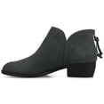 thumbnail image 3 of Journee Womens Livvy Back Heel Zip Stacked Heel Booties, Widths Available, 3 of 9