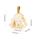 thumbnail image 3 of Christmas Tree Shaped Gift Box,Foldable Handheld Candy Packaging Box with Faux Leather Handle,Beige Cardboard Treat Box for Xmas Party Favors and Presents, 3 of 6
