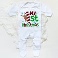 thumbnail image 1 of Body con estampado de My 1st Christmas para bebé, ropa de dormir para recién nacido, traje de Hospital para recién nacido, Pelele de manga larga para fiesta de navidad, 1 of 4
