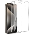 thumbnail image 1 of 3Pack Screen Protector for iPhone 15 Plus 9H Hardness Screen Protector Tempered Glass for iPhone 15 Plus (6.7 Inch) - Ultra HD Screen Guard Saver Shield Film, 1 of 8