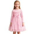 thumbnail image 2 of Nmnitkp Robe en Tulle pour Filles Tout-Petits Été Manches à Volants Robe Tutu Princesse Fête Décontractée à Étages 3-9 Ans, 2 of 5