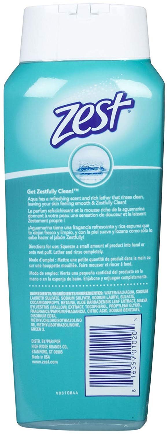 Zest Body Wash Aqua
