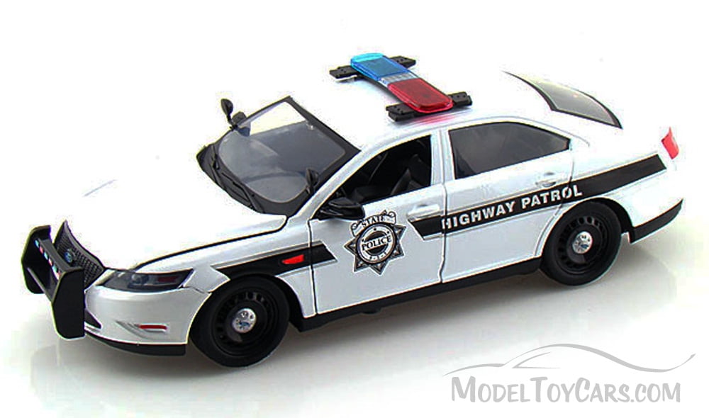 white police car toy