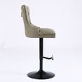 thumbnail image 6 of Set of 2 PU Leather Swivel Barstools Adjusatble Seat Height from 26-33 Inch, Modern Bar Stools with Backs Comfortable Tufted for Home Pub and Kitchen Island, 6 of 12