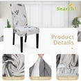 thumbnail image 3 of Printed Dining Room Chair Covers Set of 4, Stretch Kitchen Chair Covers Washable Parsons Chair Slipcover Removable Dining Chair Protectors for Hotel,Ceremony(Floral Pattern3), 3 of 6