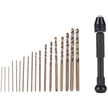 Professional Pin Vise Hand Drill Bits, 18-Piece Mini Twist Drill Bits ...