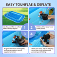 thumbnail image 6 of Inflatable Pool, Durable Thickened Blow up Kiddie Pool for Kids, Toddlers and Adults, BPA-Free Family Swimming Pool, 6.9 x 5 x 1.8 ft, Blue, 6 of 10
