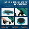 thumbnail image 4 of VEVOR Inflatable Water Bouncer, 15ft Recreational Water Trampoline, Kids Adults Floating Rebounder for Pool, Lake, Water Sports, 4 of 5