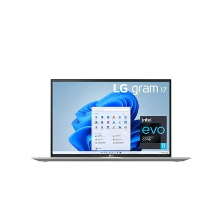 LG Gram 17Z95P Laptop 17" Ultra-Lightweight, IPS, (2560 x 1600), Intel Evo 11th gen CORE i7 , 32GB RAM, 1TB SSD, Windows 11 Home, 80Wh Battery, Alexa Built-in, 2X USB-C, HDMI, USB-A - Black (used)