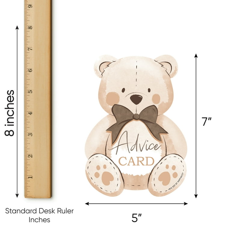 Big Dot of Happiness We Can Bearly Wait - Wish Card Teddy Bear