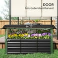 thumbnail image 5 of Outsunny Galvanized Raised Garden Bed, Planter Box with Crop Cage and Shade Cloth, Dark Gray, 5 of 9