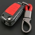 thumbnail image 1 of 3 Buttons Carbon Fiber Car Key Cover Chain Remote Flip Fob For Audi (A1-A8 Q3 Q5 S4 R8) Accessories, 1 of 12
