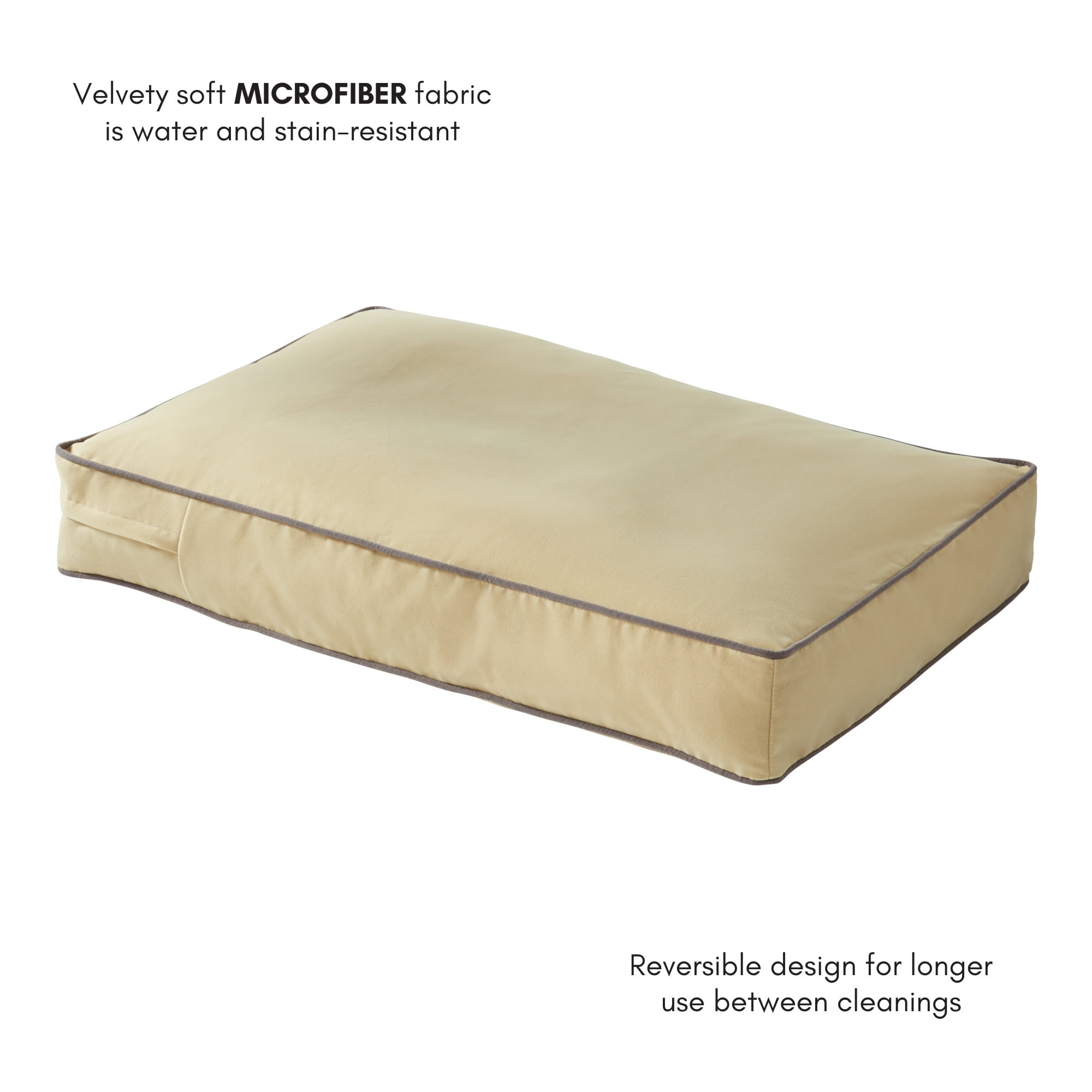 Happy Hounds Buster Rectangle Pillow Style Dog Bed, Buttercream, Small (36 x 24 in.)