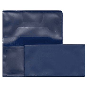 Monaco Blue Vinyl Checkbook Cover for Top Tear Personal Checks Easy Read Register Unisex Adult