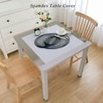 thumbnail image 2 of BANET Line Tablecloth Square Tangled Waterproof Wipeable Table Cloth Cover Table Pad Cover for Dining Room Fitted Table White, 2 of 7