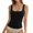 czb# Black946, variant on Tank Tops For Women Fashion Solid Color Sleeveless Square Collar Vest Casual Slim Fit Fashionable Layered Camisole Summer Comfortable Casual Stylish Seamless Backless Shirt,White,M