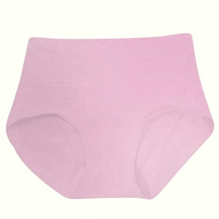 Xiaoxatg Sexy Panties for Women High Waisted Plus Size Solid Color Briefs Postpartum Mesh Underwear