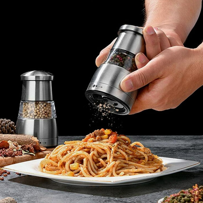 5.5 Inch Wooden Pepper Grinder Adjustable Coarseness Salt Mills Shakers for  Kitchen Restaurant Cooking
