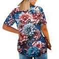 thumbnail image 4 of Women's Short Sleeve T-shirt Plus Size Patriotic Shirts For Women Summer 2025 Funny 4Th Of July T Shirt Stripes Print American Flag Tee Tops,Pink Women's Short sleeve T-shirt 2XL, 4 of 6