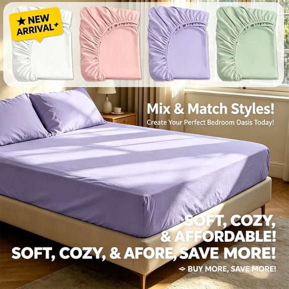 Disposable Bed Sheet, 71" x 91" Disposable Sheet for Travel Bedding Cover Portable Sheet with Quilt Cover, Bed Sheet and Pillowcase for Travel Business Trip Spa Hotel, Purple