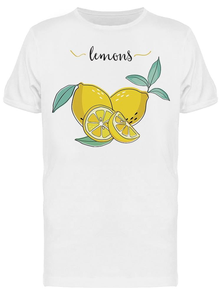 Hand Drawn Lemons Set TShirt Men Image by Shutterstock, Male XXLarge