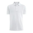 thumbnail image 3 of Alta Fashion Designer Mens Classic Fit Cotton Polo Shirt in White - X-Large, 3 of 3