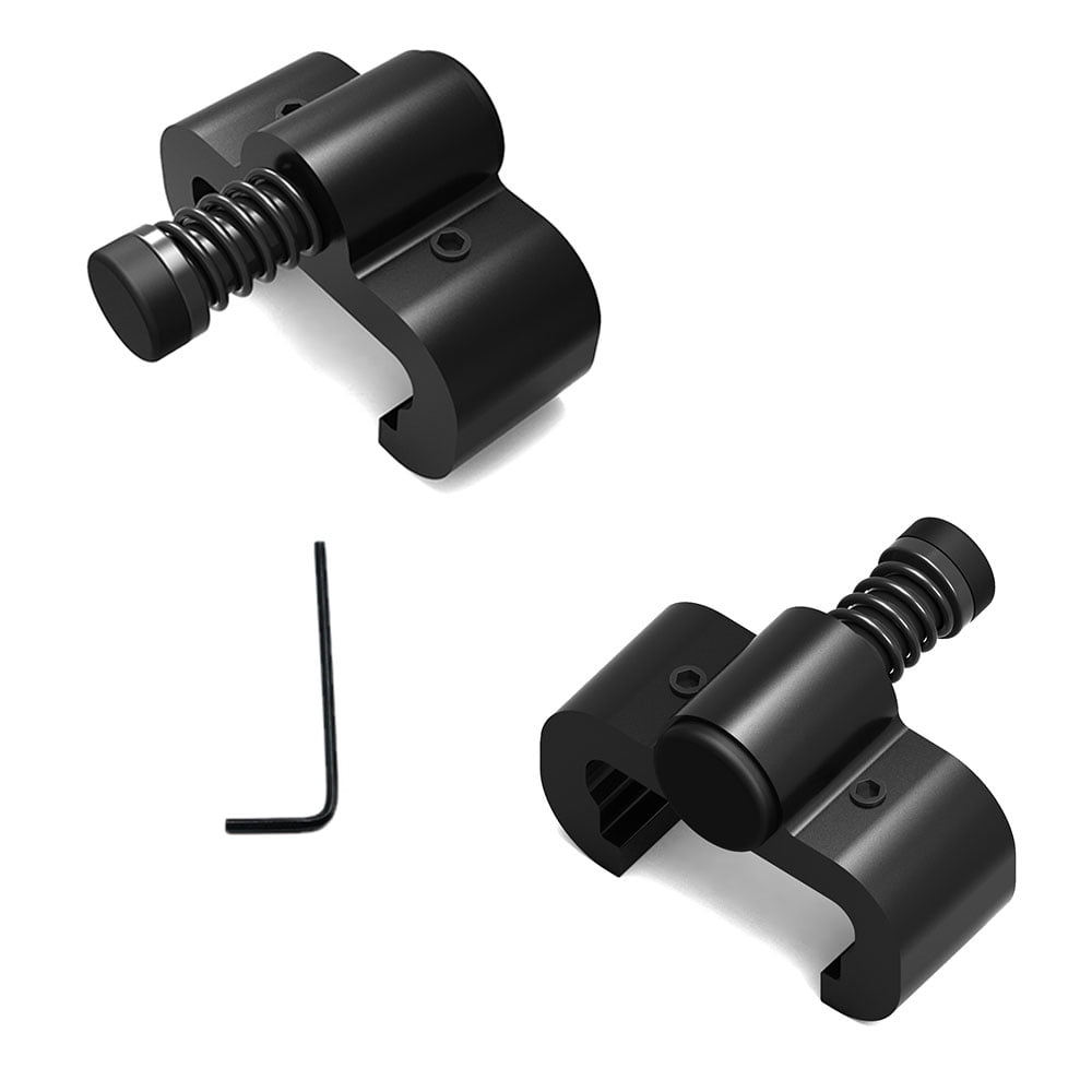 CCJH Upgrade Sliding Barn Door Stopper Replacement Part Adjustable Stoppers Fit for 38-40mm Flat Track, Black 2 PCS