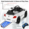 thumbnail image 4 of Infans 12V Kids Ride On Car Licensed Volkswagen Beetle w/ Remote Control & Music White, 4 of 6