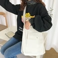 thumbnail image 2 of Muka Canvas Shoulder Crossbody Bag with Roomy Pocket, White Hobo Handbag, 2 of 7