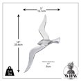 thumbnail image 7 of WHW Americana Flying Sea Gull Wall Sculpture, Handcrafted, Fine Silver Aluminum, 14 1/8 inches, 7 of 7
