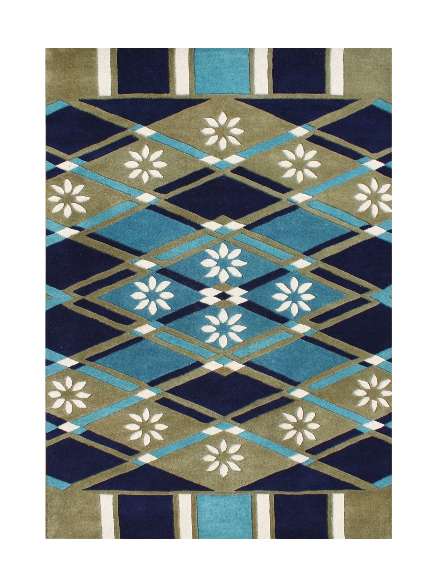 Handmade New Zealand Blend Wool Area Rug