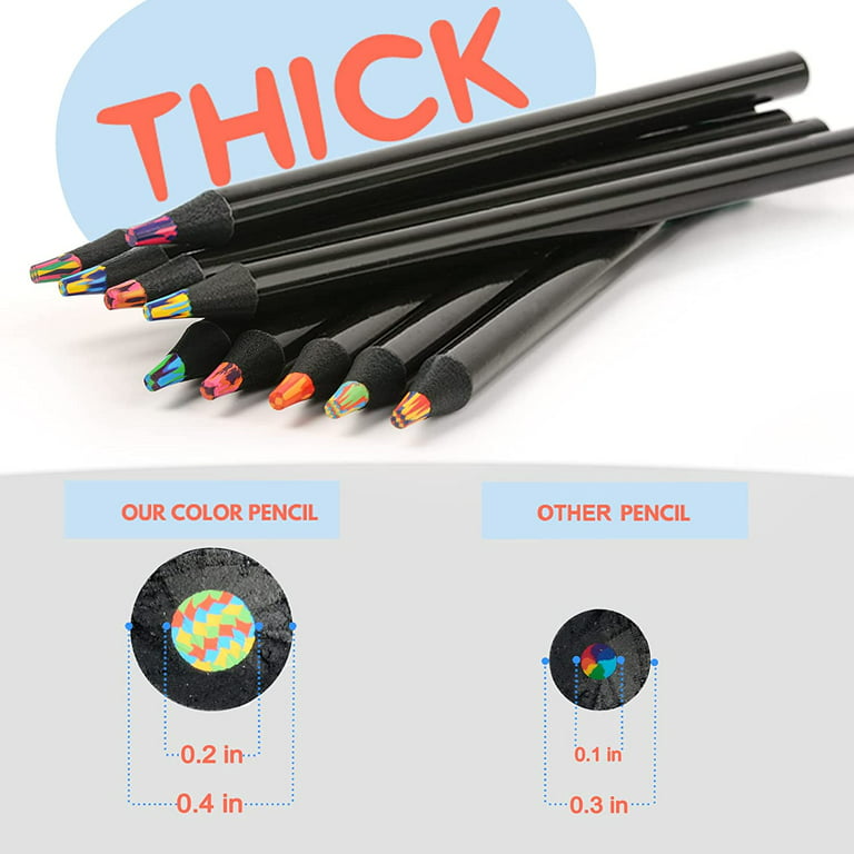nsxsu Rainbow Colored Pencils for Kids, 7 in 1 Color Pencil, Rainbow Pencil  for Kids, Multi Colored Pencil, Fun Pencils, Pre-sharpened(30 Pcs) - Yahoo  Shopping