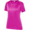 thumbnail image 2 of Ladies Attain Wicking Raglan Sleeve Tee 2Xl Power Pink, 2 of 4