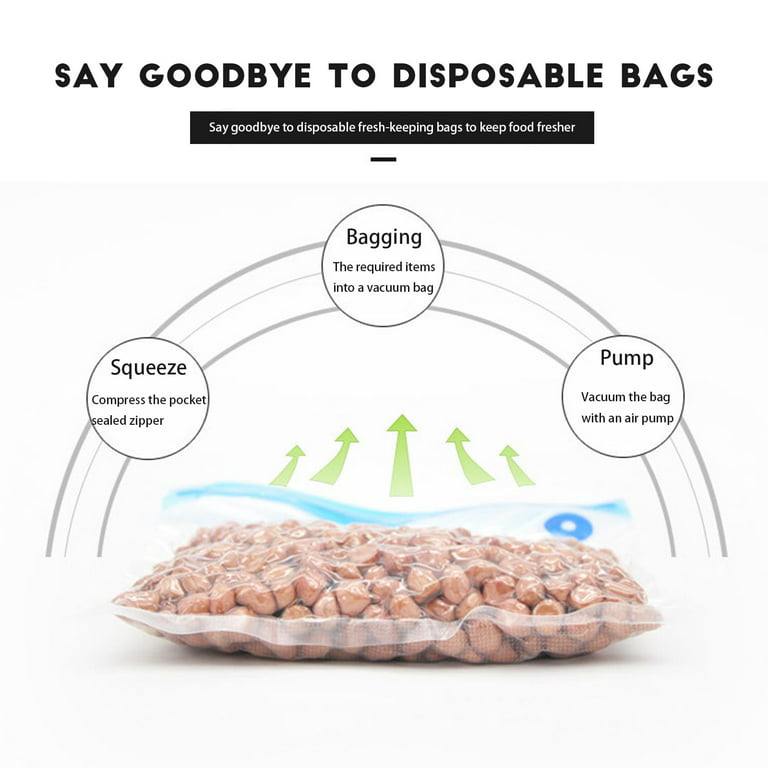 KIHOUT Clearance 10 Reusable Vacuum Seal Bags, Reusable Vacuum Food Storage  Bags, Food Storage Bags For Vacuum Sealer, BPA Free 