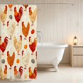 thumbnail image 3 of Erosebridal Rooster Shower Curtain 72Wx72L for Boys Girls, Farm Eggs Waterproof Bathroom Curtain, 3 of 5