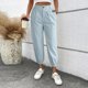 thumbnail image 1 of WILLBEST Pantalones Casuales para Mujer, de Color Liso, con Cremallera y Bolsillos En Ángulo para Uso Diario y Comodidad con Estilo. Extra Grande, 1 of 5