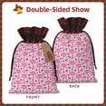 thumbnail image 2 of Rocae Cool Flamingos Print Christmas Drawstring Linen Gift Bag with Drawstrings Treat Bag Goody Present Bags for Christmas Party Favor, 2 of 8