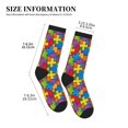 thumbnail image 3 of Unisex Autism Awareness Puzzle Piece Pattern Novelty Ankle Socks Colorful ComfortSoft Lightweight Sports Athletic Socks, 3 of 7