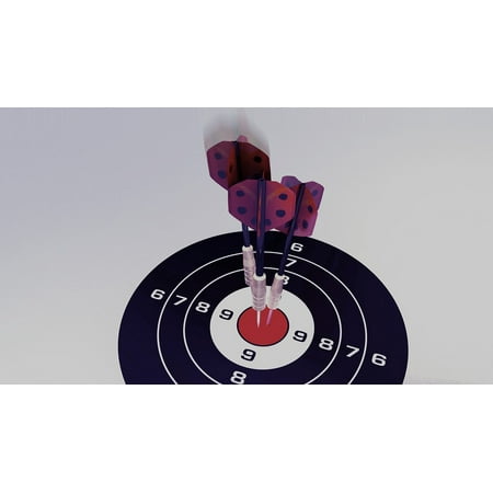 - Canvas Print Darts Bull's Eye Target Arrow Delivering Middle Stretched Canvas 10 x 14